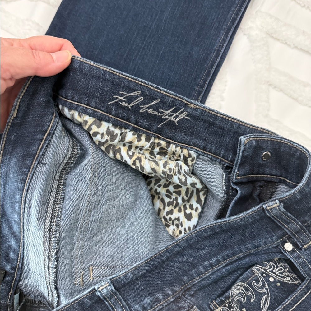 WHBM Embellished Blue Boot Jeans - Picture 11 of 12